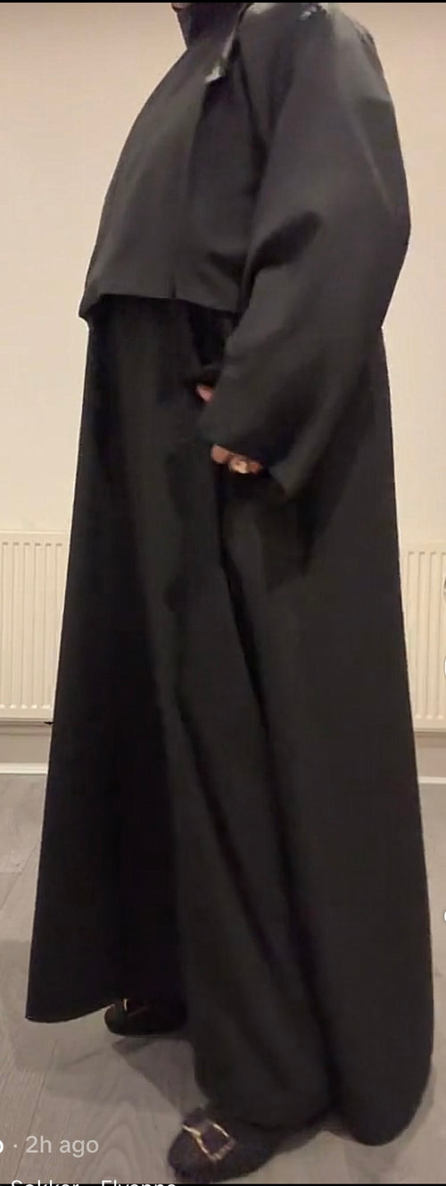Black kimono jacket abaya