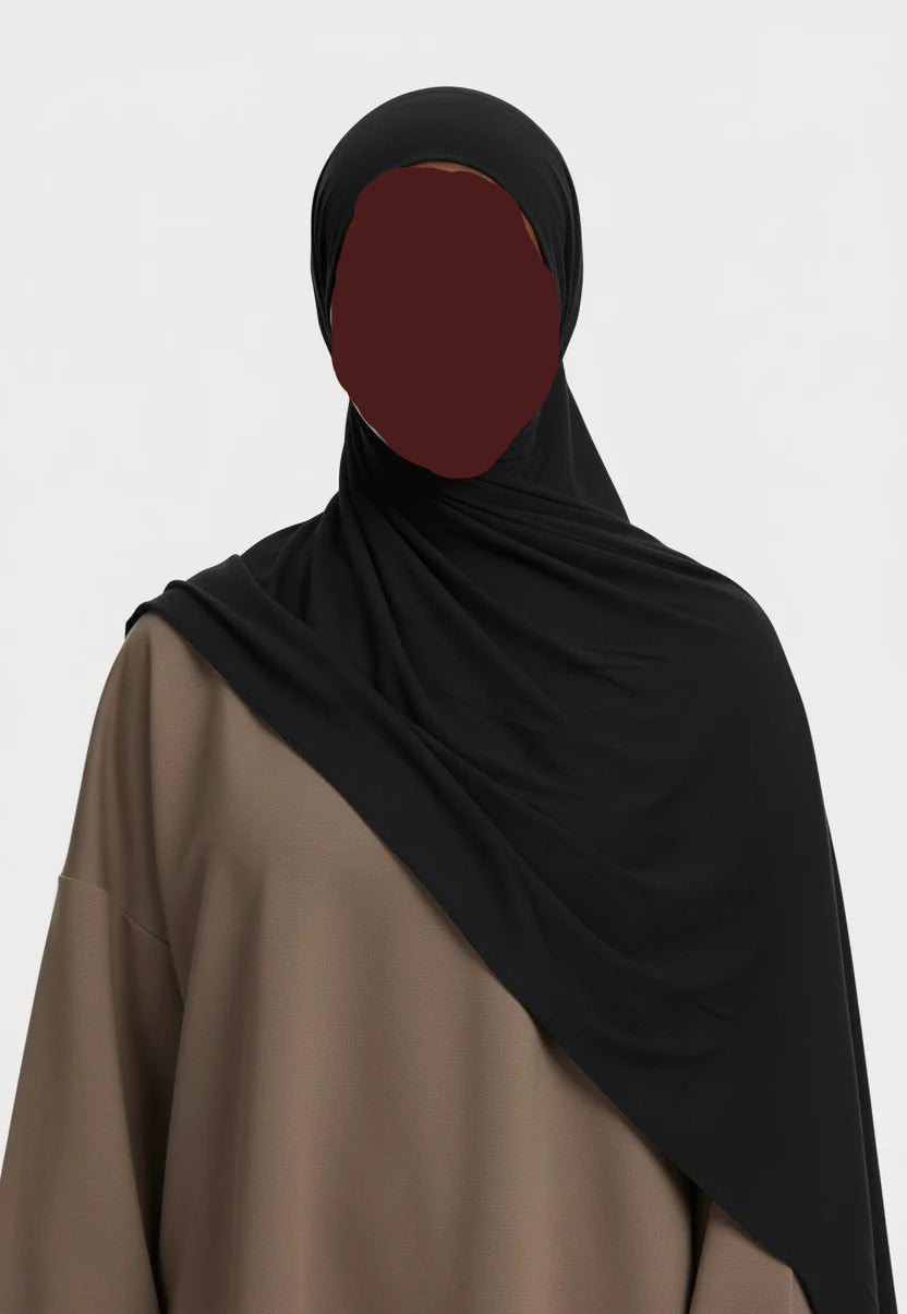 Solid Cotton Jersey Scarf Long