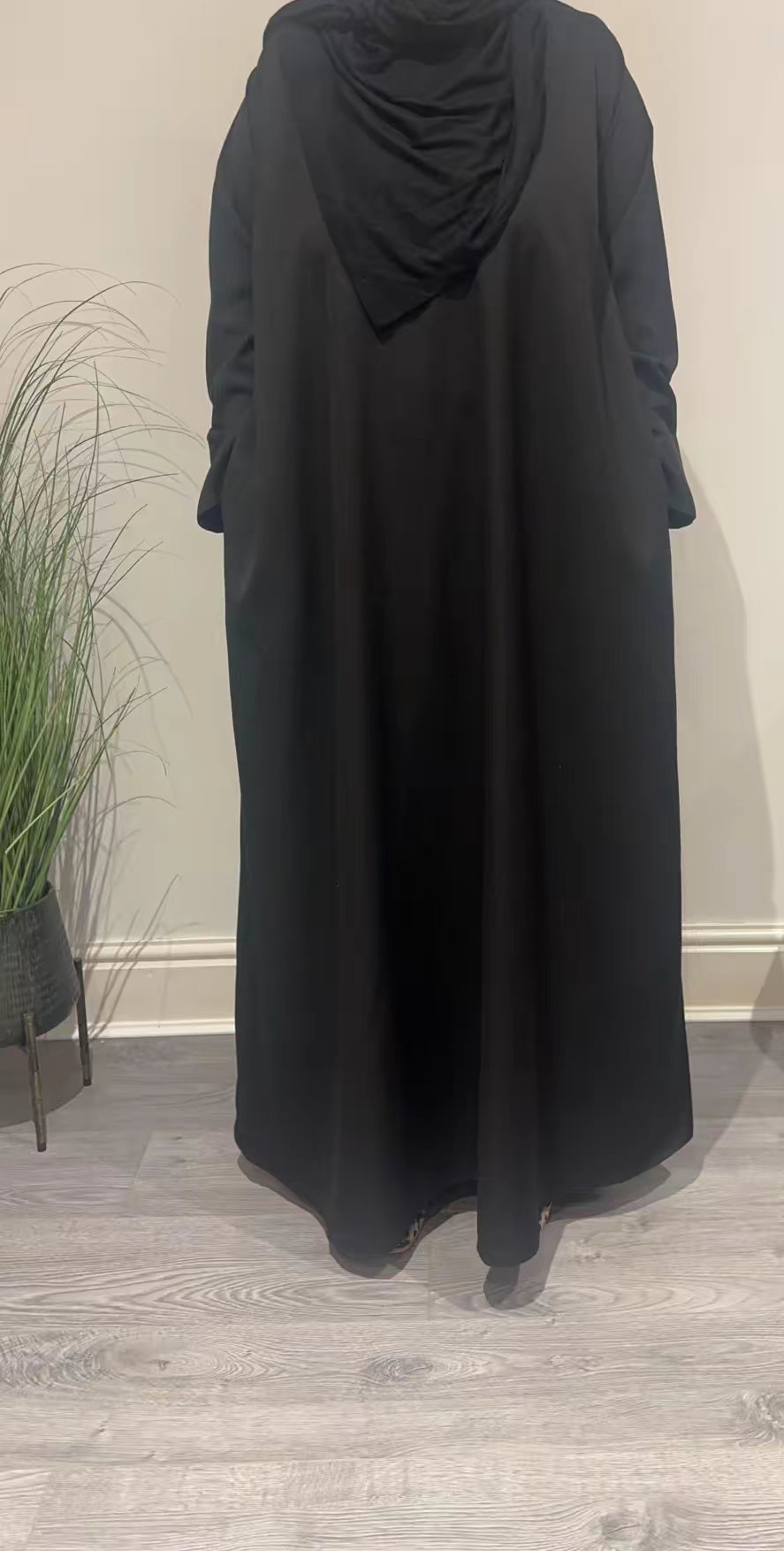 Black casual abaya